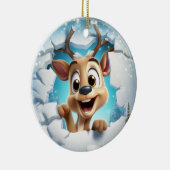 Schattigee herten 3D Keramisch Ornament (Rechts)