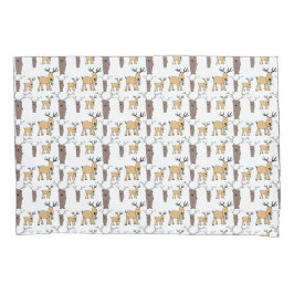 Schattigee herten Buck Bull Elk Hand getrokken Kin Kussensloop