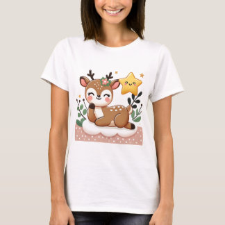 Schattigee herten glimlachen t-shirt