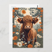 Schattigee  Highland Koe Briefkaart (Voorkant / Achterkant)