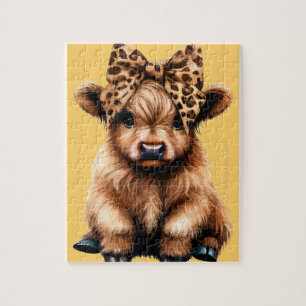Schattigee Highland Koe met Bow Yellow Legpuzzel