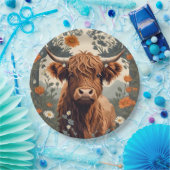 Schattigee Highland Koe Papieren Bordje (Feest)