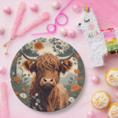 Schattigee Highland Koe Papieren Bordje (Feest)
