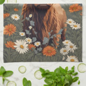 Schattigee  Highland Koe Theedoek (Gevouwen)