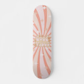 Schattigee Hippie Retro Goede Vibes Skateboard (Voorkant)
