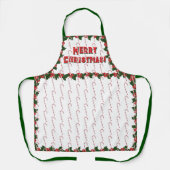 Schattigee Holly & Candy Cane kerst Schort (Voorkant)