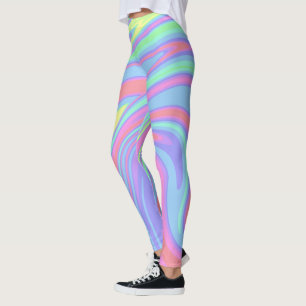 Schattigee holografische marmeren kunst leggings