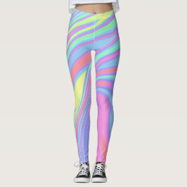 Schattigee holografische marmeren kunst leggings