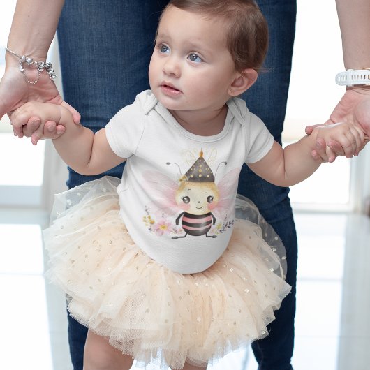 Schattigee hommel Bijen met bloemen en bruin Pet Romper