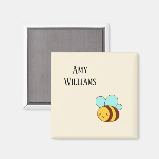 Schattigee hommel gepersonaliseerd magneet (Voorkant / Achterkant)