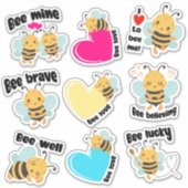 Schattigee hommel stickers (Voorkant)