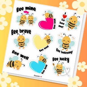 Schattigee hommel stickers