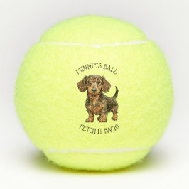 Schattigee hond aangepaste naam tennisballen