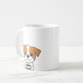 Schattigee hond Drink koffie Mok (Voorkant links)