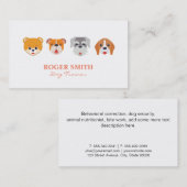 Schattigee Hond Gezichten Dierlijke Professionen Visitekaartje (Voorkant / Achterkant)