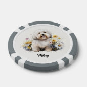 Schattigee Hond Illustratie - Coton de Tulear Poker Chips (Enkel)