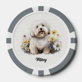 Schattigee Hond Illustratie - Coton de Tulear Poker Chips