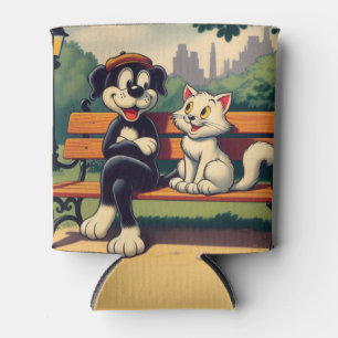 Schattigee, hond/kat cartoon blikjeskoeler