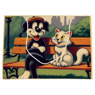 Schattigee,  hond/kat cartoon groot cadeauzakje