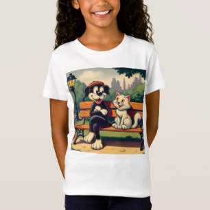 Schattigee, hond/kat cartoon t-shirt