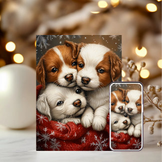 Schattigee Hond Kerst Kaarten