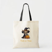 Schattigee Hond met Jack-O' Lantern Trick or treat Tote Bag (Voorkant)