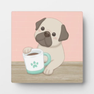 Schattigee Hond & Mok Illustratie Kunst Fotoplaat