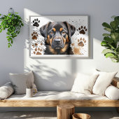 Schattigee Hond Waterverf Print Poster