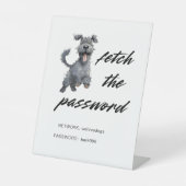 Schattigee hond WiFi Internet Reclamebord Met Voetstuk (Voorkant)