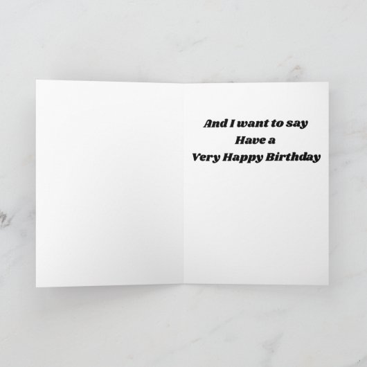 *SCHATTIGEE HOND ZEGT DAT HIJ EEN GELUKKIGE VERJAA KAART (Binnen)