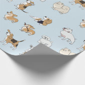 Schattigee honden aanpassen cadeaupapier (Hoek)
