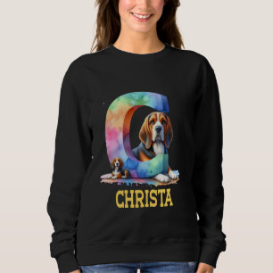 Schattigee Honden Brief Christa Naam Rainbow Dog Trui