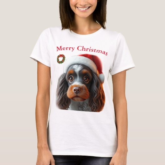Schattigee honden Kerst T-shirts (Voorkant)
