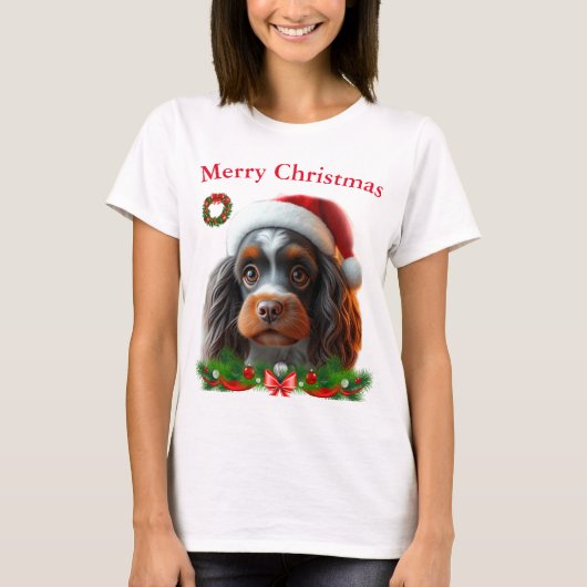 Schattigee honden Kerst T-shirts (Voorkant)