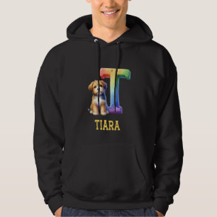 Schattigee Honden Letter Tiara Naam Rainbow Dog Hoodie
