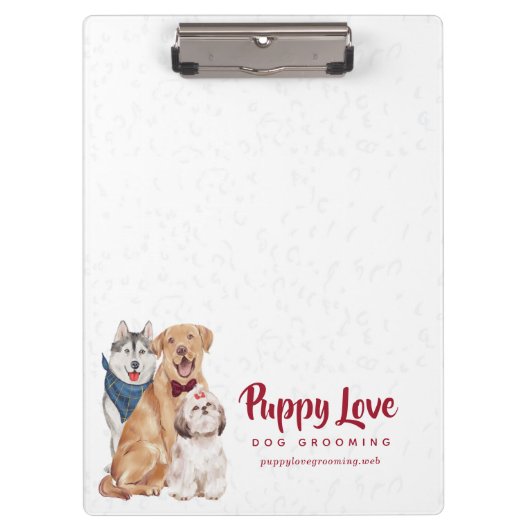 Schattigee Honden met Bandanas & Bowties Klembord (Voorkant)