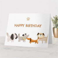 Schattigee Honden Poot Pet Happy Birthday