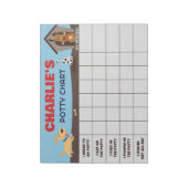 Schattigee honden Potty Chart Gepersonaliseerde na Notitieblok (Gedraaid)