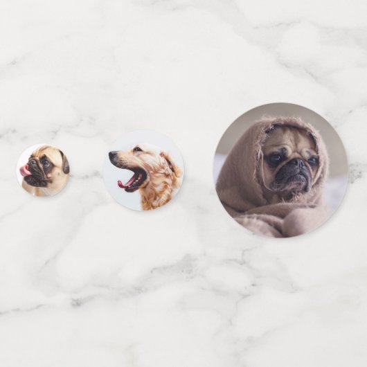 Schattigee Honden tafel confetti (Voorkanten)