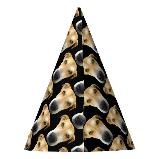 Schattigee hondenfoto Verjaardag Custom Feesthoedjes (Achterkant)