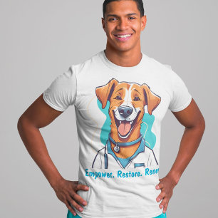 Schattigee hondengeschenken voor fysiotherapeuten t-shirt