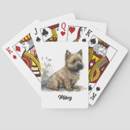 Schattigee hondenillustratie - Cairn Terrier Pokerkaarten
