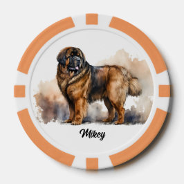 Schattigee hondenillustratie - Tibetaanse Mastiff Poker Chips