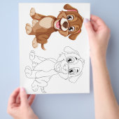 Schattigee hondenkleurplaat flyer (Hand)