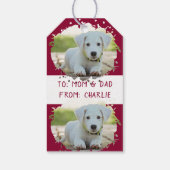 Schattigee Hondenliefhebbers Gepersonaliseerde fot Cadeaulabel (Achterkant)