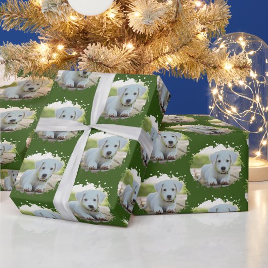 Schattigee Hondenliefhebbers Gepersonaliseerde fot Cadeaupapier (Feestdagen)