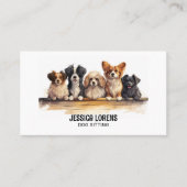 Schattigee hondenoppas, huisdierverzorger, dierena visitekaartje (Voorkant)