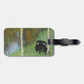 Schattigee hondenpug Gustav Klimt Forest Bagagelabel (Achterkant horizontaal)