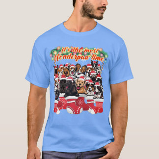 Schattigee Hondenrassen Kerst Hondenliefhebber Gra T-shirt