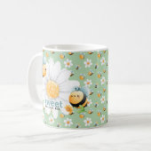Schattigee Honey Bee Pattern Custom Mok (Voorkant links)